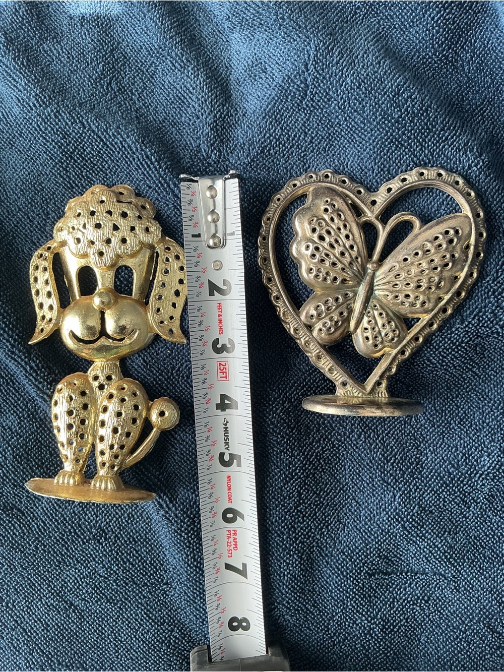 Bundle of 2 Vintage Torino Earring Holders Poodle Butterfly - Picture 5 of 7